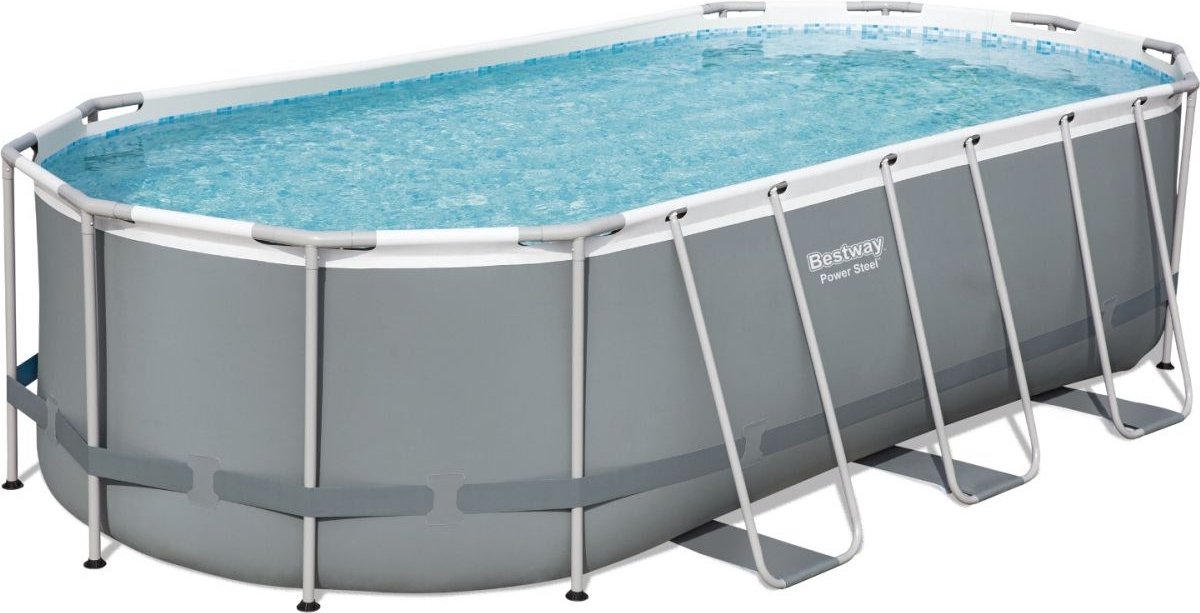 Bestway Power Steel - zwembad - ovaal - 549 x 274 x 122 cm - TriTech materiaal