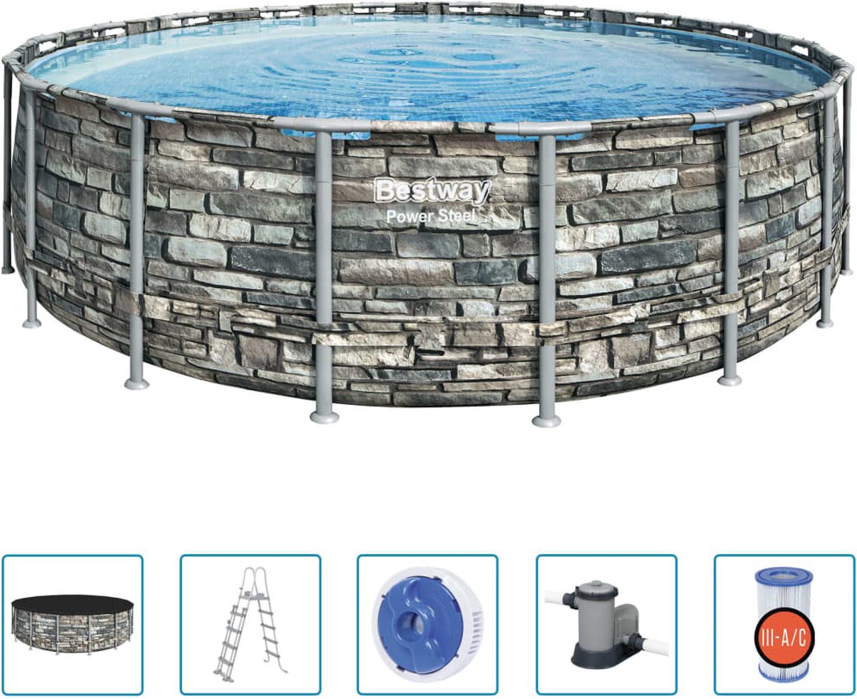 Bestway - Power - Steel - Zwembad - 549x132 - cm