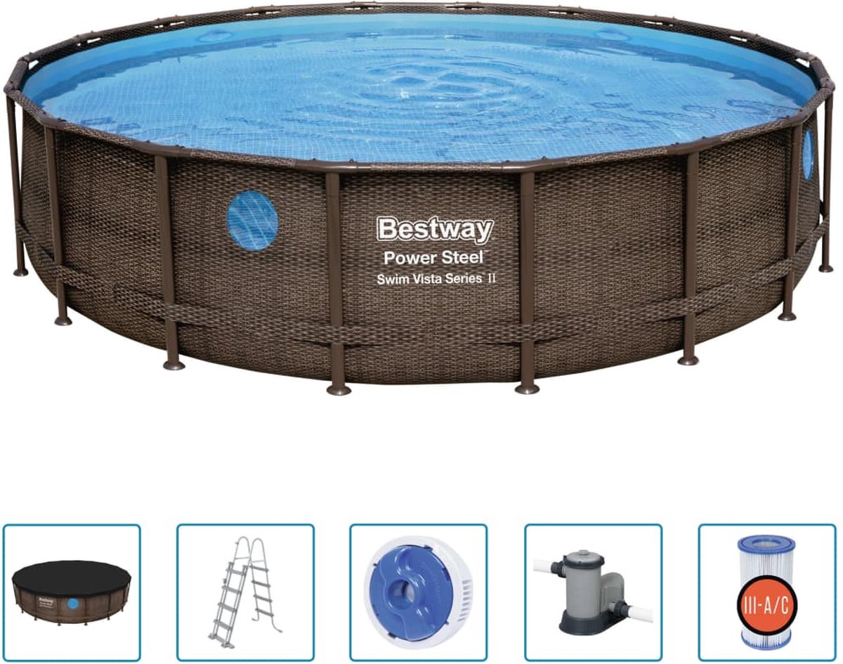 Bestway - Power - Steel - Zwembadset - 549x122 - cm
