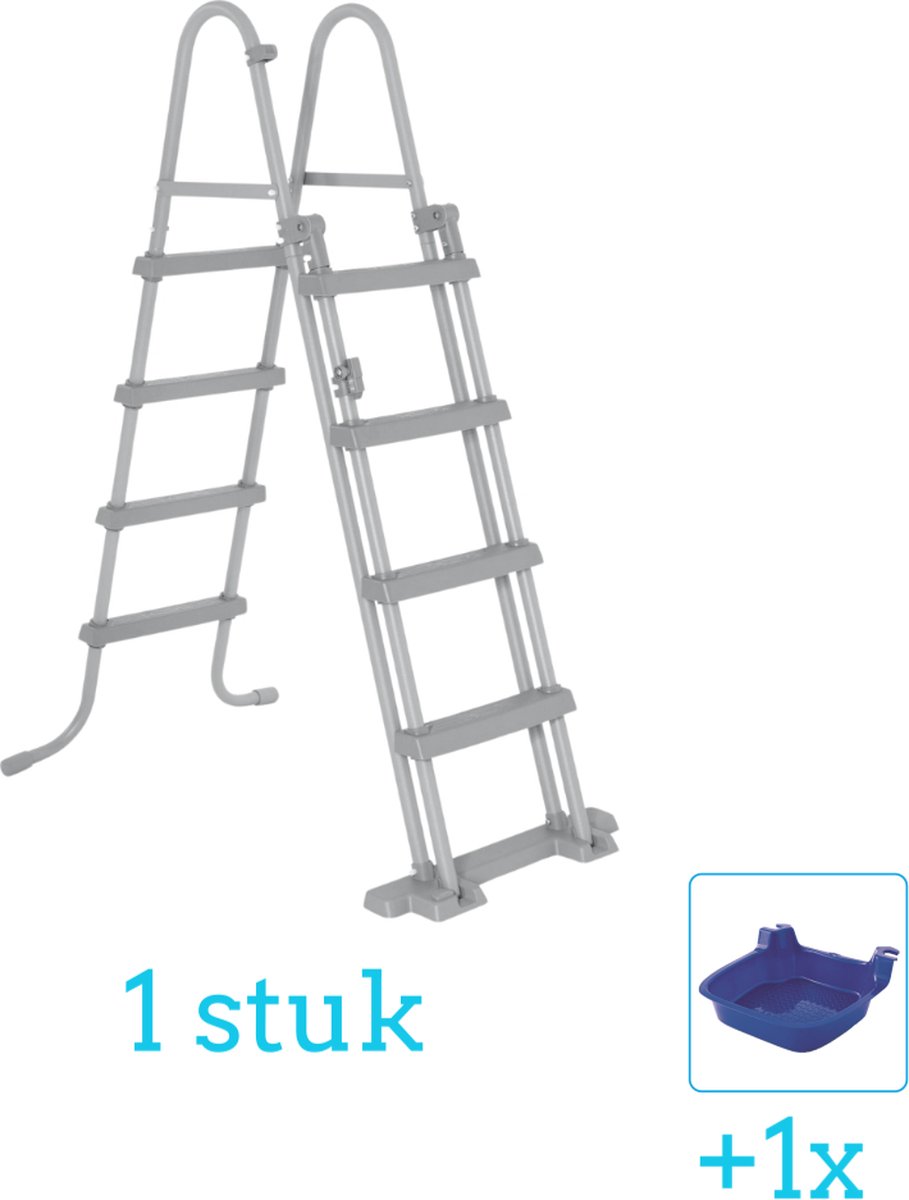 Bestway Flowclear - Zwembadtrap - 122 cm inclusief Bestway Voetenbad (1 stuks)