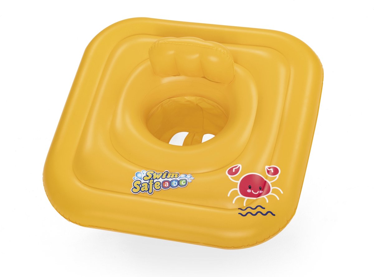 Bestway Kinder zwemband / float met tuigje - Swimsafe - 1-2 jaar - 76 x 76 cm - zwembad - zwemmen