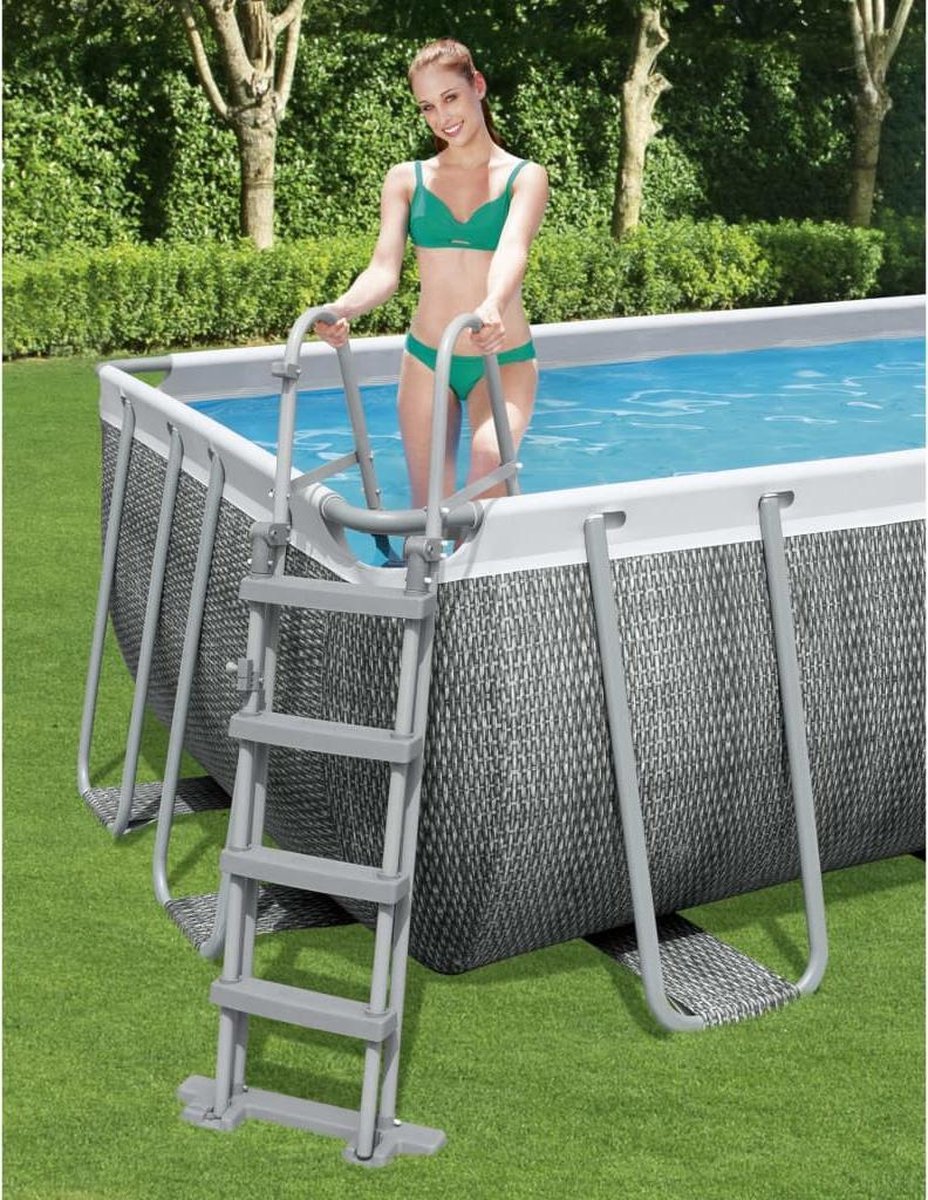 Bestway Zwembadladder Flowclear met 4 treden 122 cm