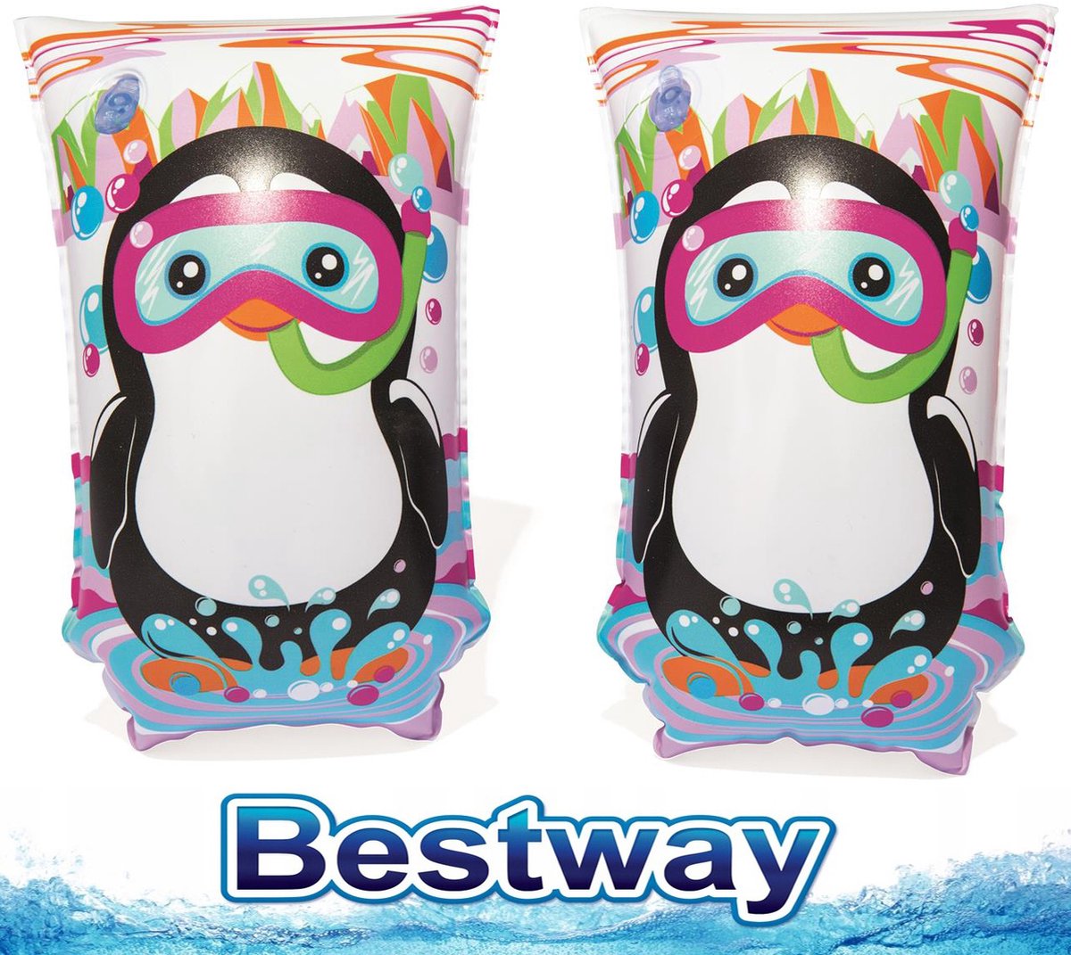 Bestway® Swimsafe Zwembandjes Pinguïn 2 stuks Manchot Waterarmband Zwemband