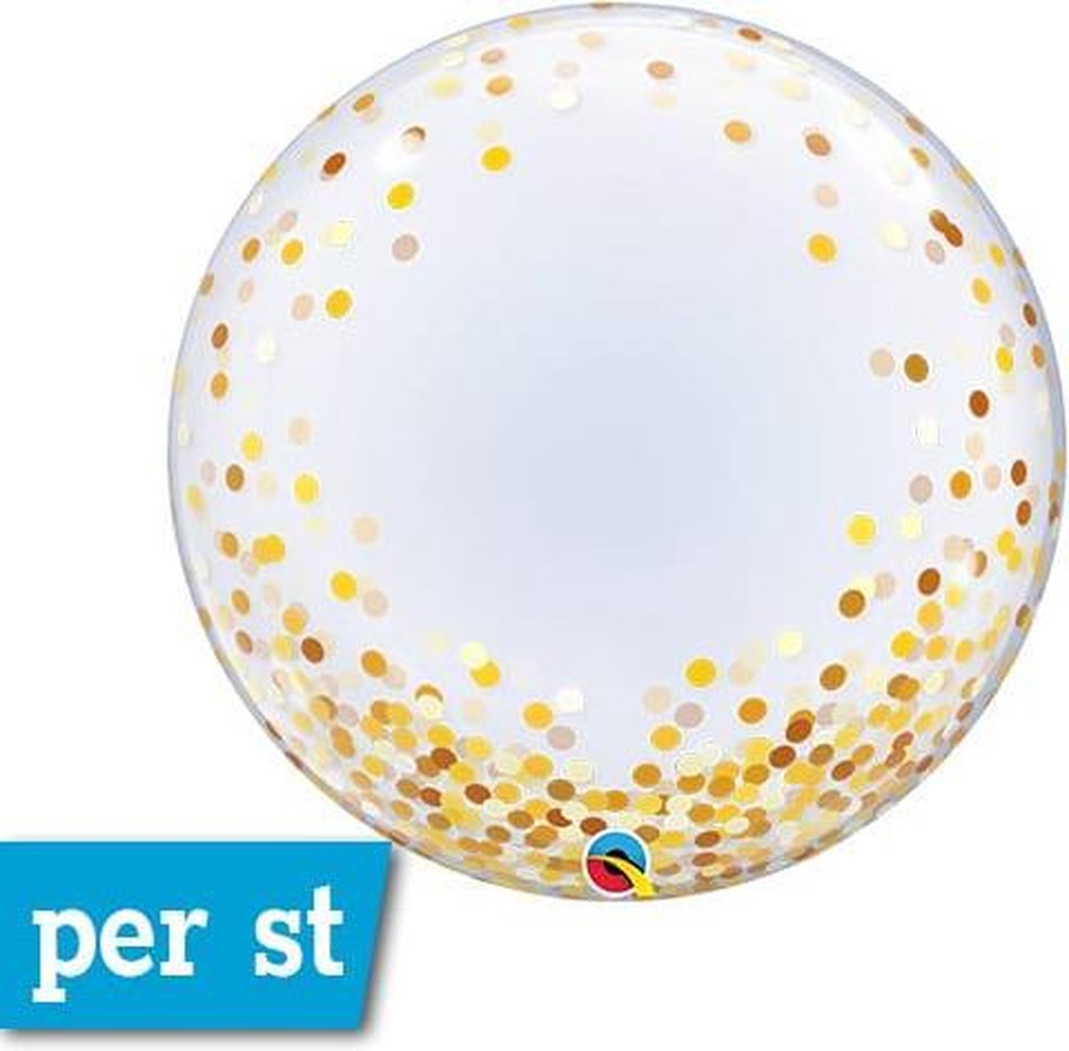 Bubbleballon - gold confetti