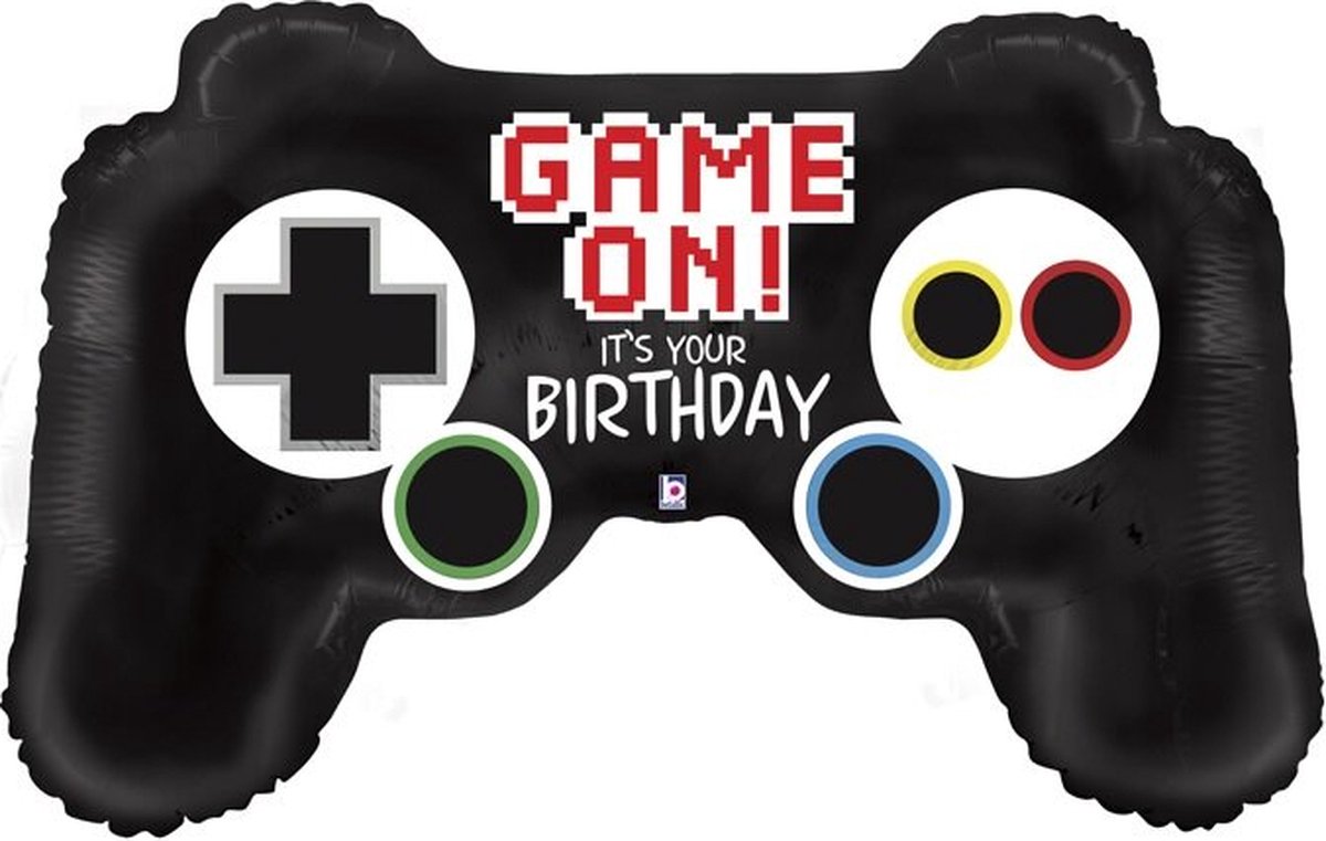 Folieballon - game controller birthday