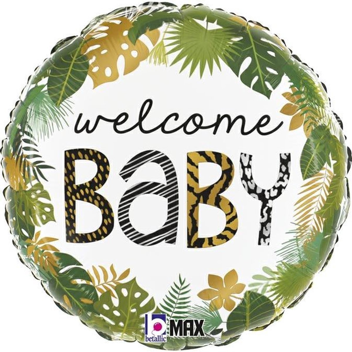 Folieballon - welcome baby - jungle animals