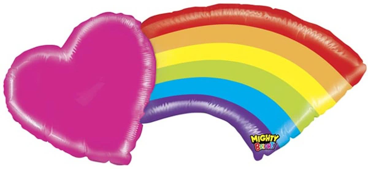 Supershape Regenboog met hart ballon
