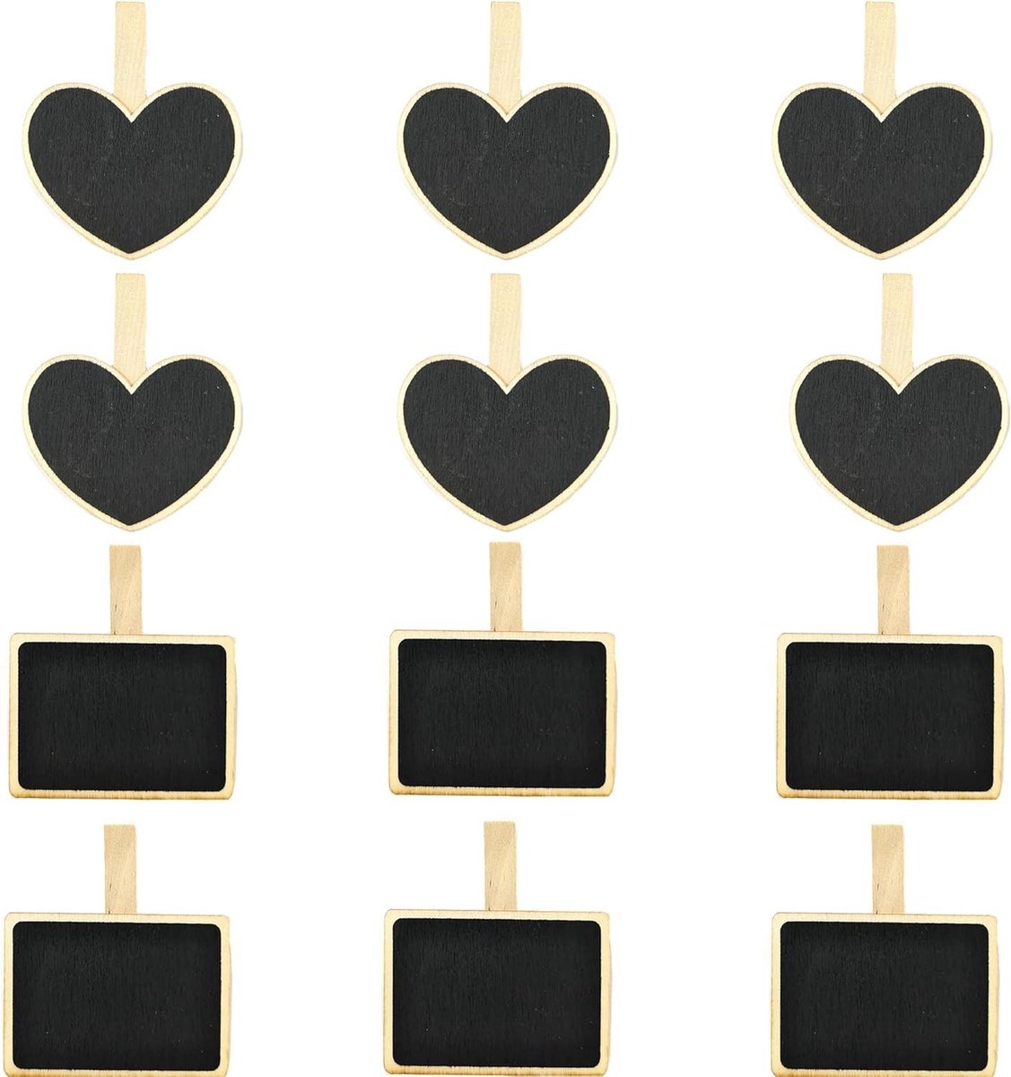 12 Stuks Mini Clips Krijtbord Memobord Houten Clip Bord Prijzen Bruiloften Tuinen