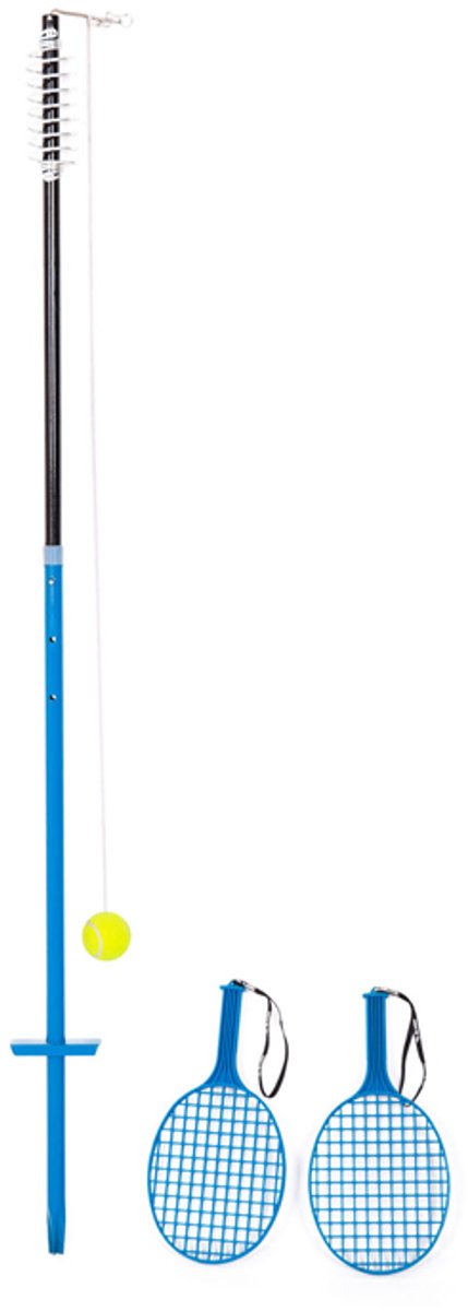 Tactic tennispaal buitenspeelgoed met 2 rackets voor kinderen.
