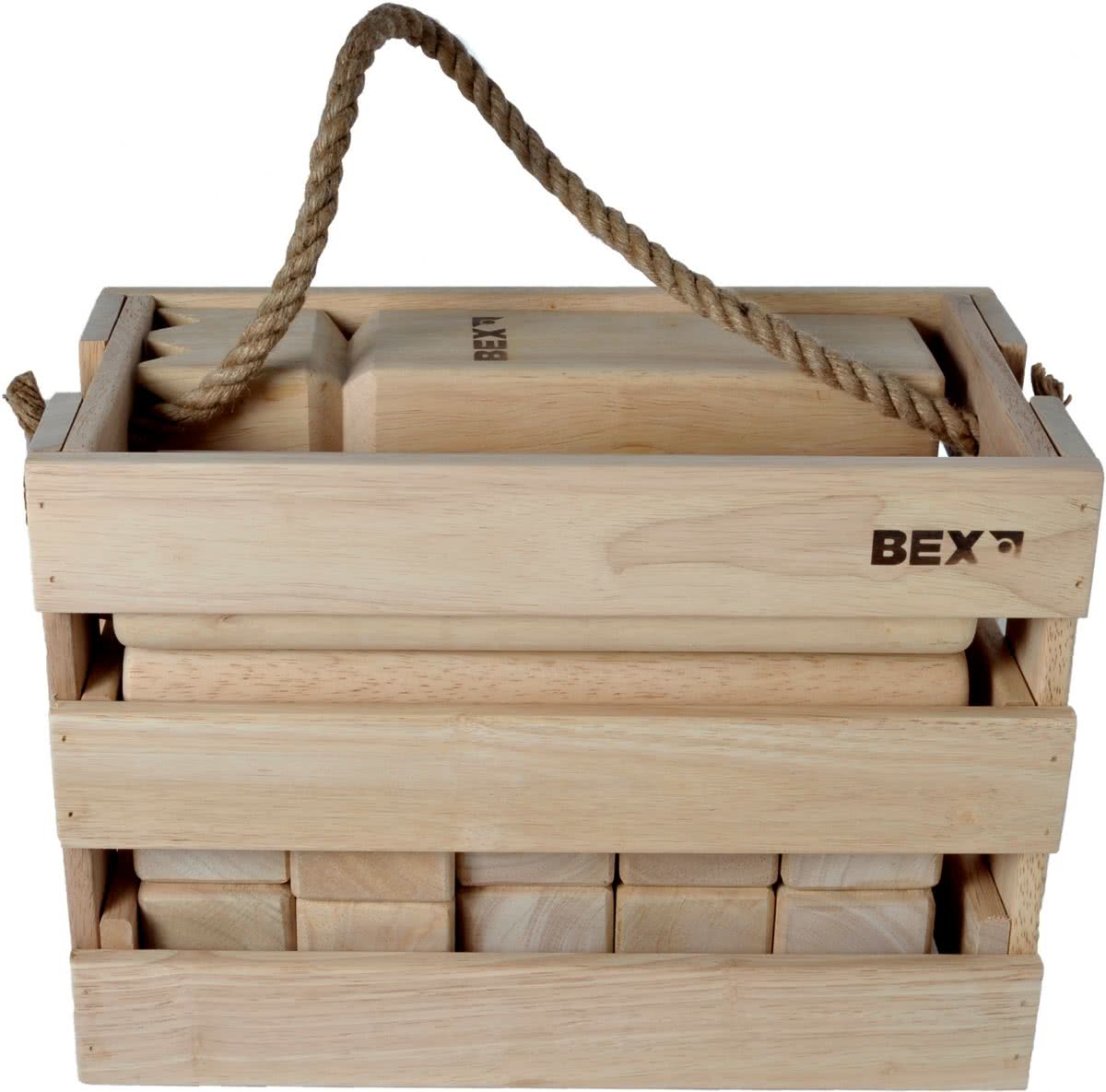 Bex Kubb Viking Original Rubberhout In Houten Kist