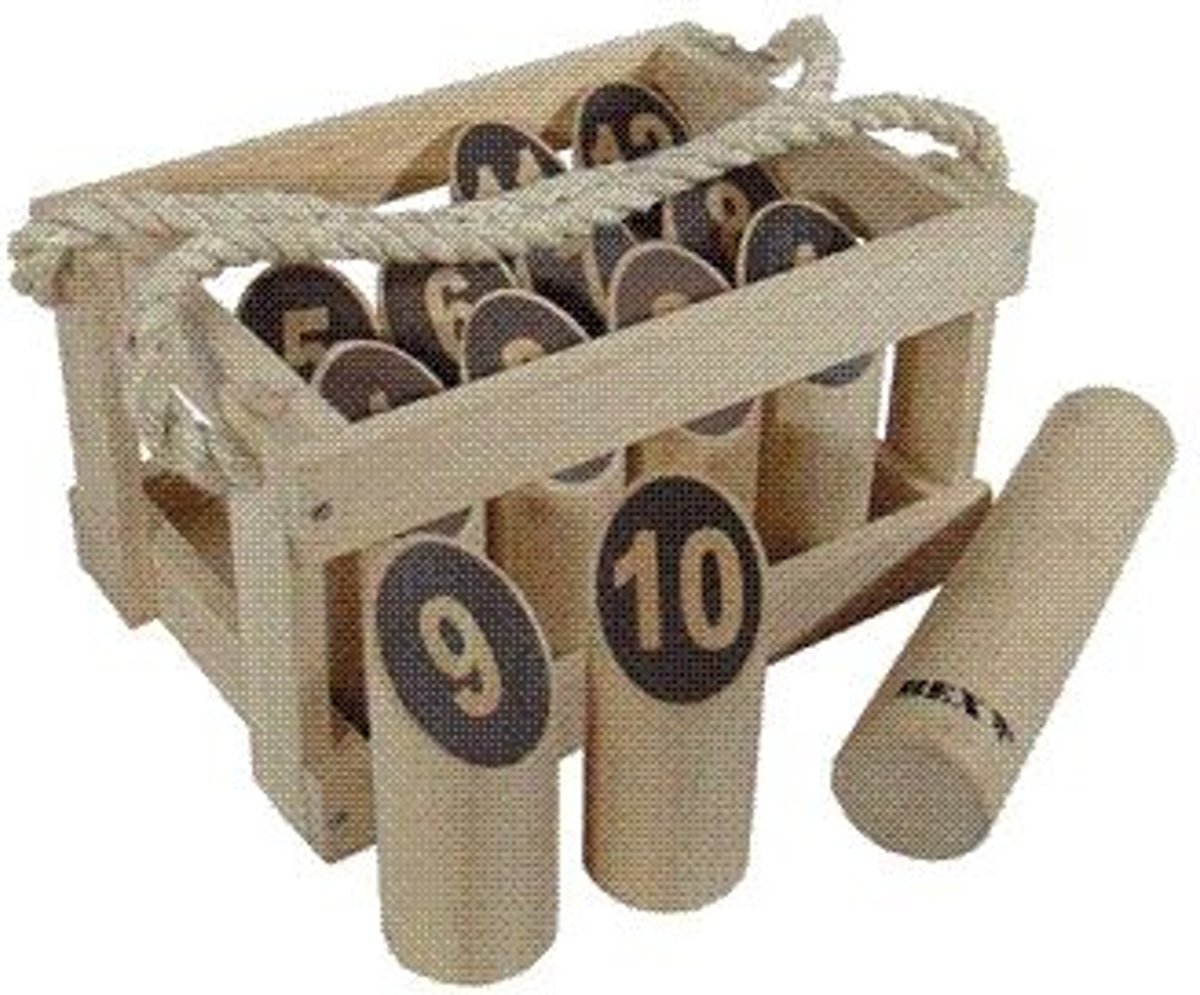 Bex Number Kubb Original Rubberhout In Houten Kist
