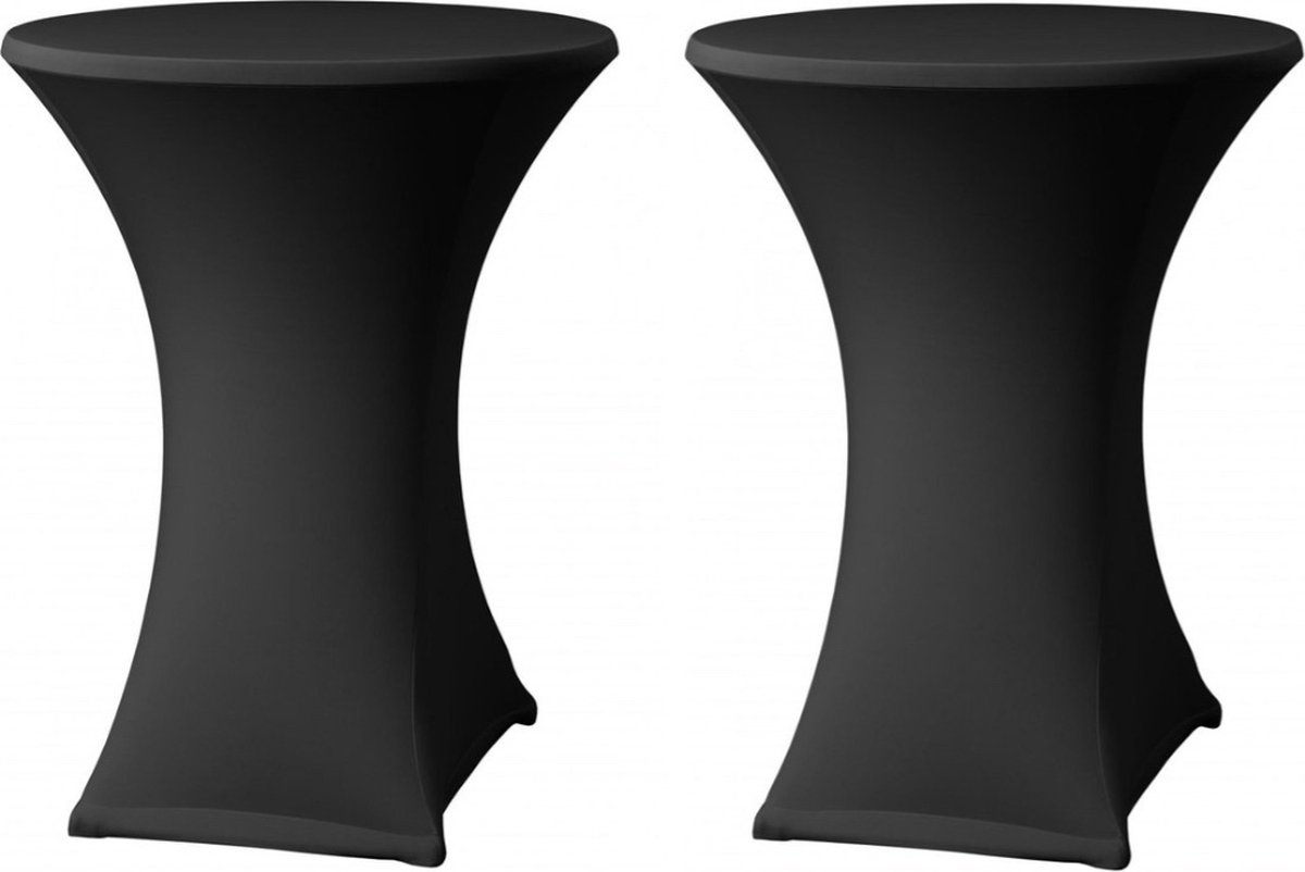 Statafelrok Zwart 80cm - Statafelhoes -   - Set van 2 -  