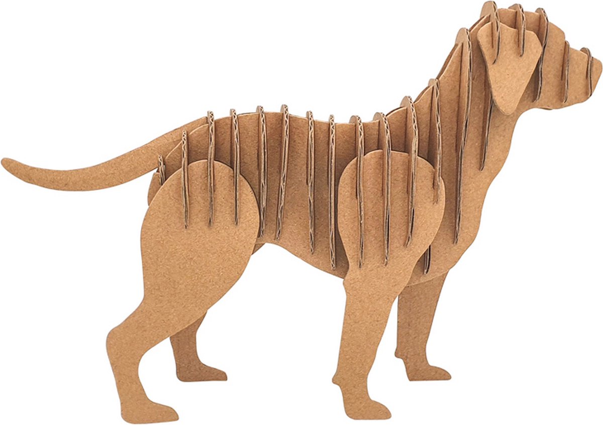 3D Model Karton Puzzel - Hond Small - DIY Hobby Knutselen - 20x14x4cm