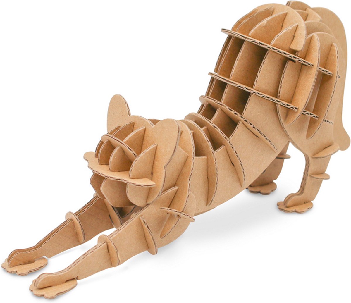 3D Model Karton Puzzel - Kat Small - DIY Hobby Knutselen - 17.5x9x5cm