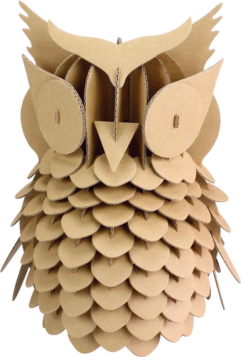 3D Model Karton Puzzel - Uil Vogel - DIY Hobby Knutsellen - 20x25cm
