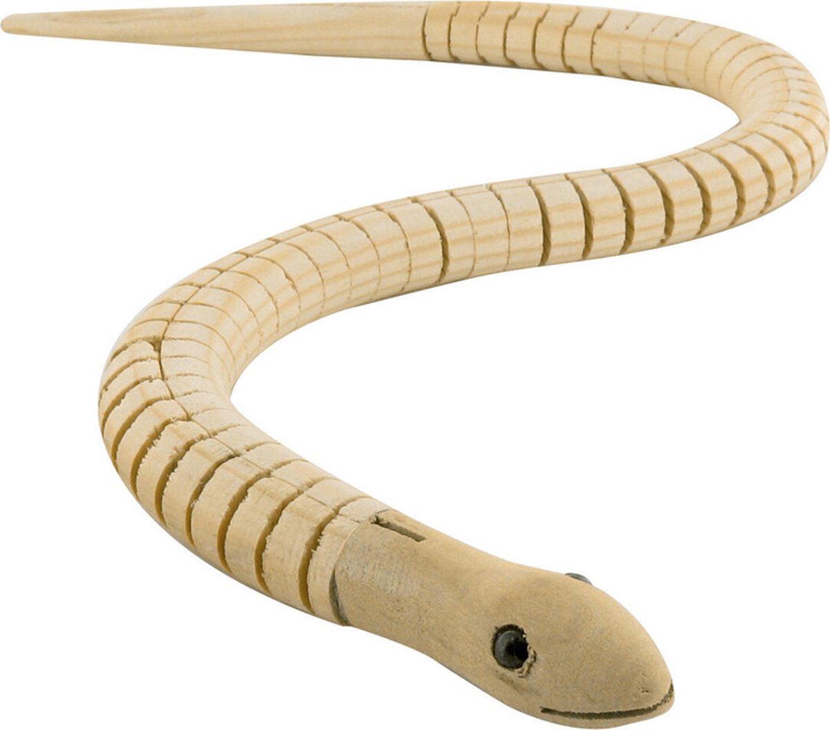 Gladde Slang - Hout Beweegbaar - Hobby & DIY - Duurzaam & Onbehandeld Hout Scharnierend - 48x2cm