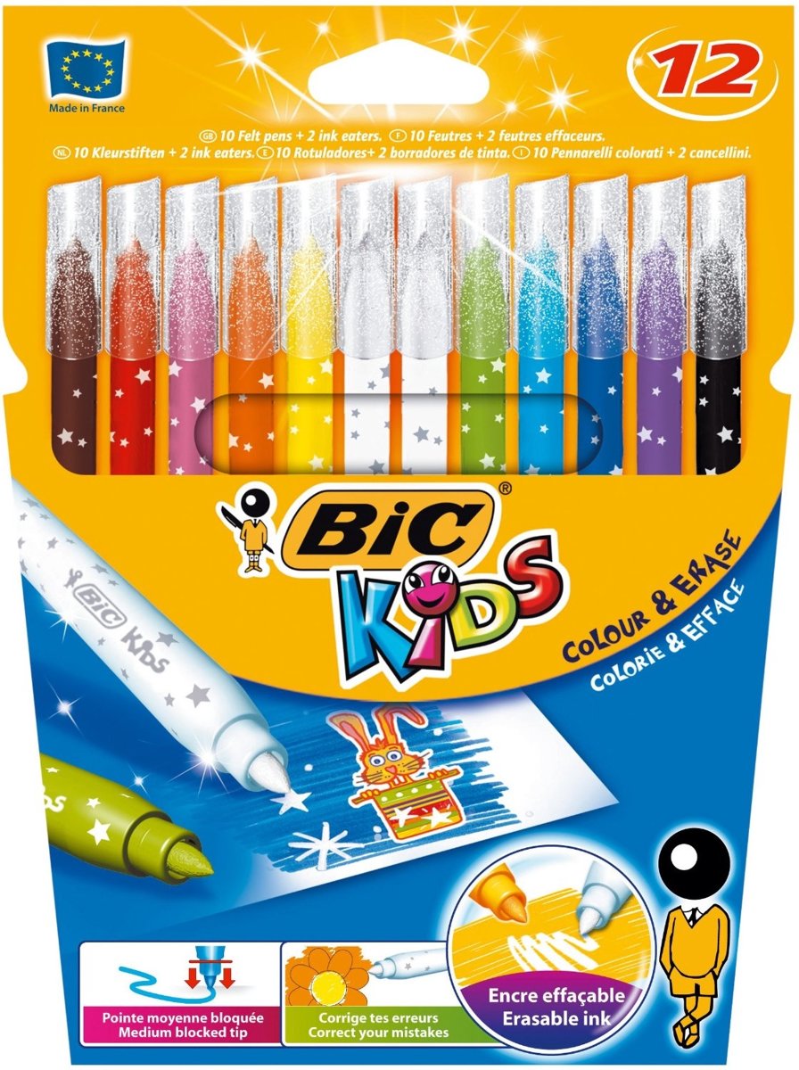 BIC Magic Kids viltstiften etui 12 stuks