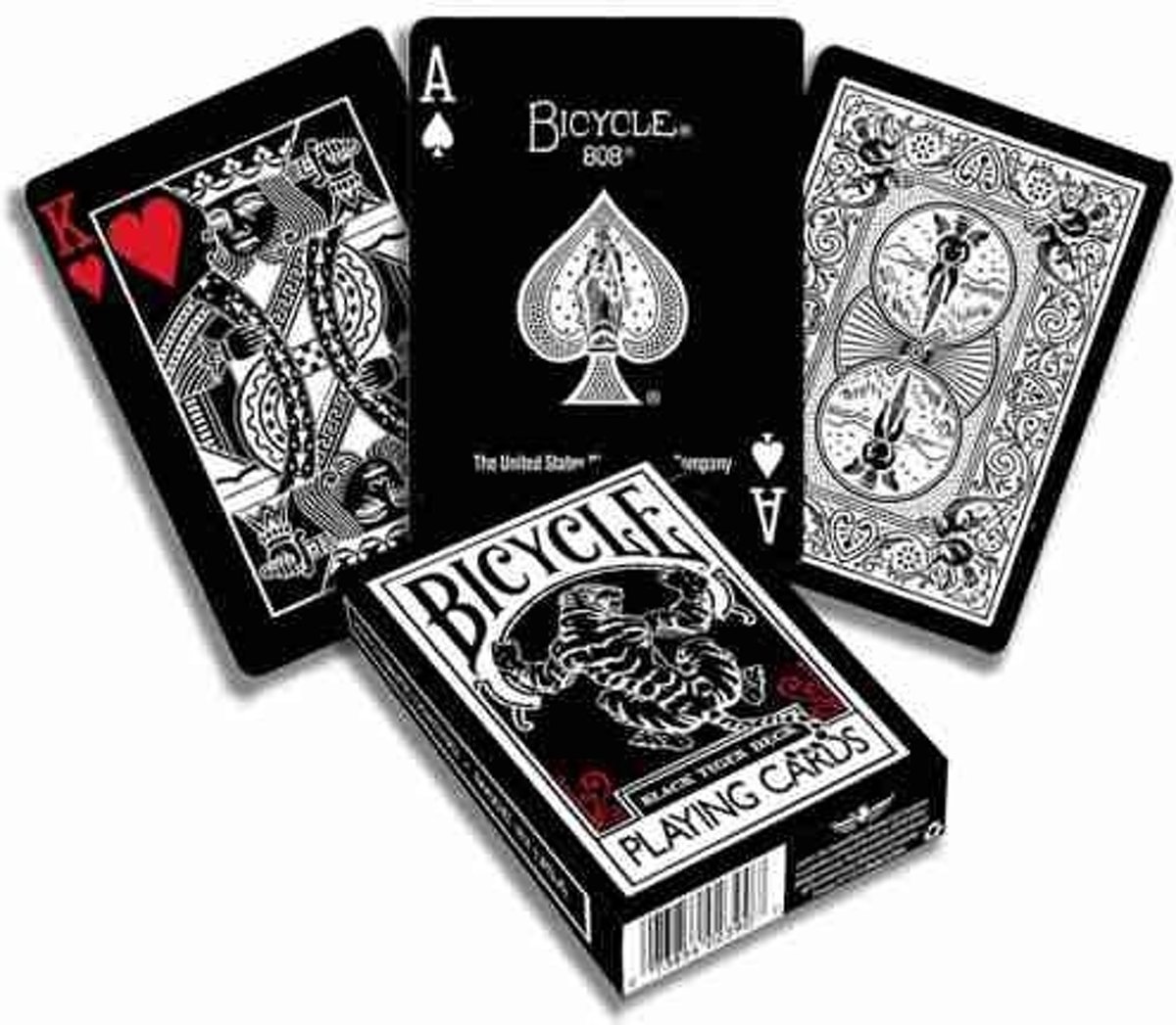 Pokerkaarten Bicycle Black Tiger Red :: Bicycle