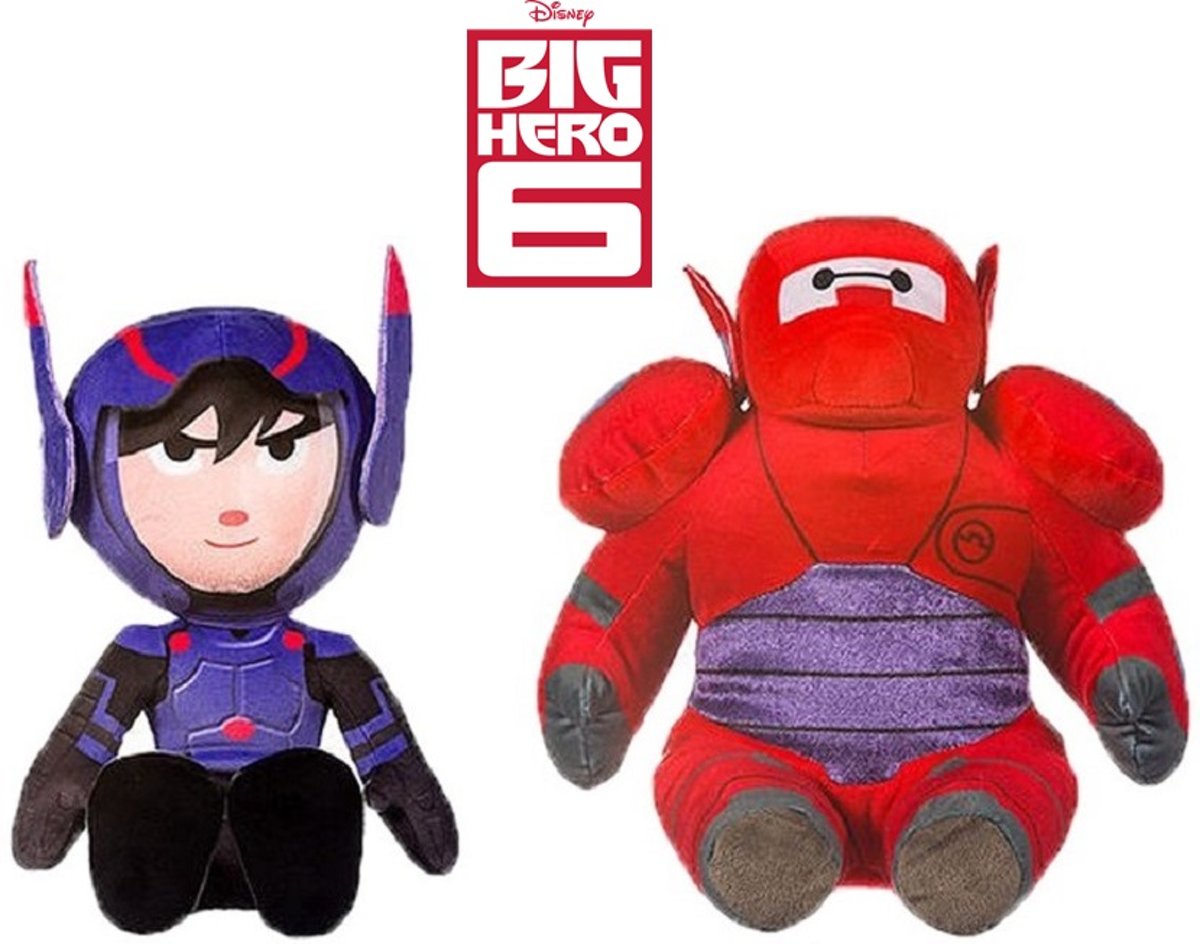 Big Hero 6 knuffel Baymax en Hiro voordeelbundel - 28 cm groot