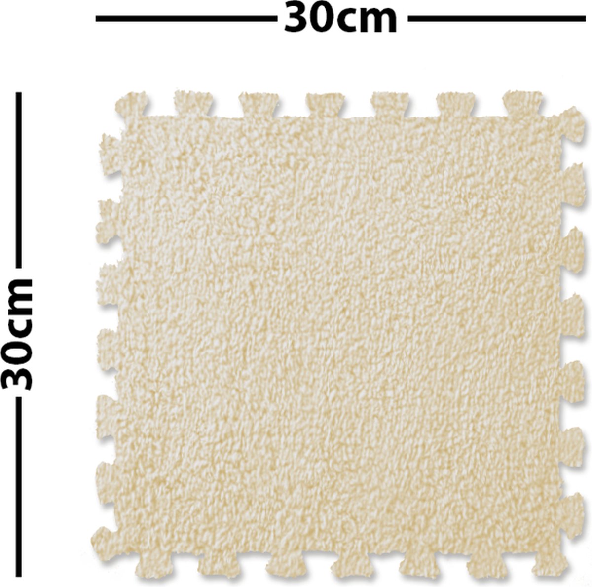 Pluche tapijttegel - Zand - Tapijttegel - Vloer - Kinderkamer - Speelkamer - 10 stuks