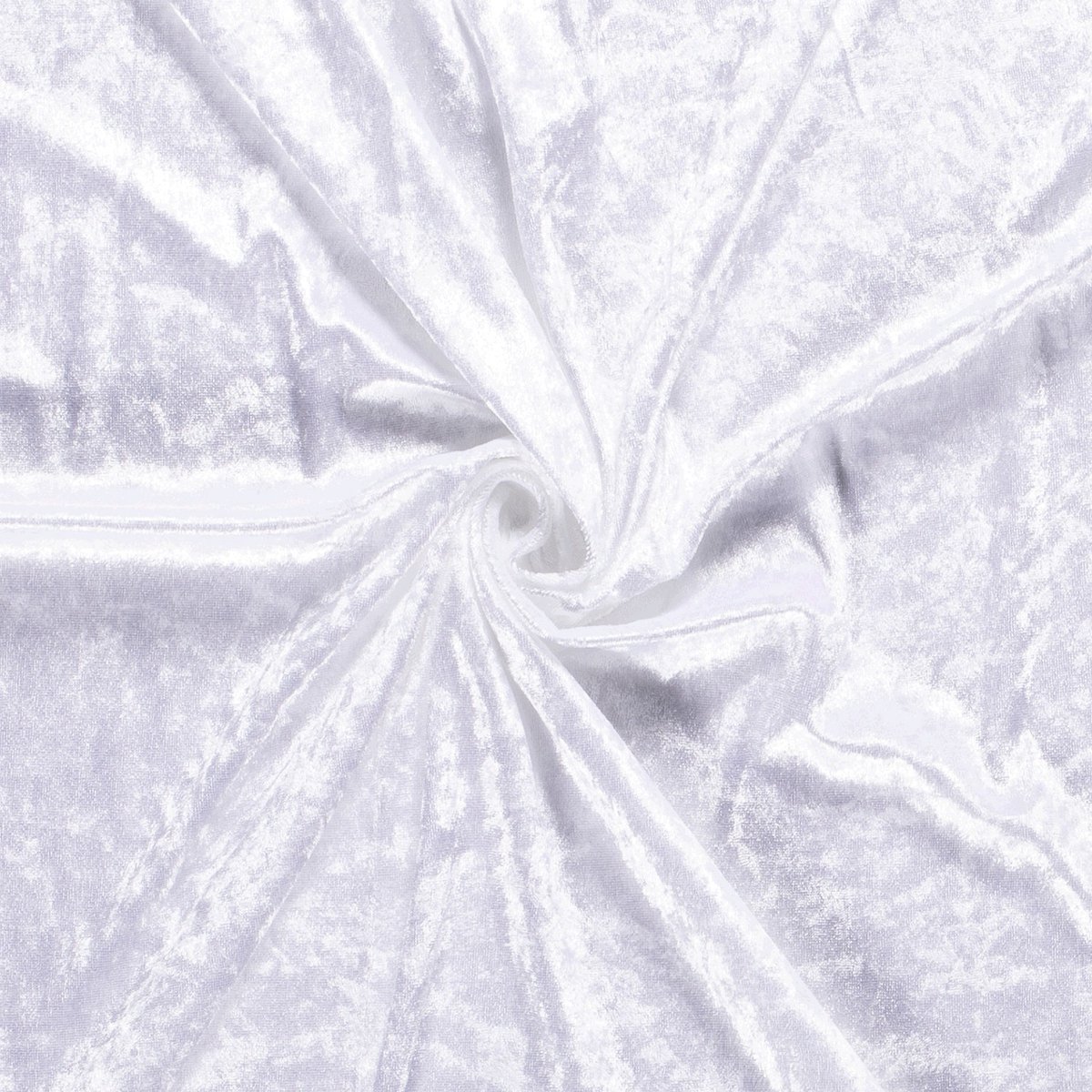 Velours de panne - Wit - 10 meter - 1.50m breed - Fluwelen stof - Fluweel - Velours - Velvet