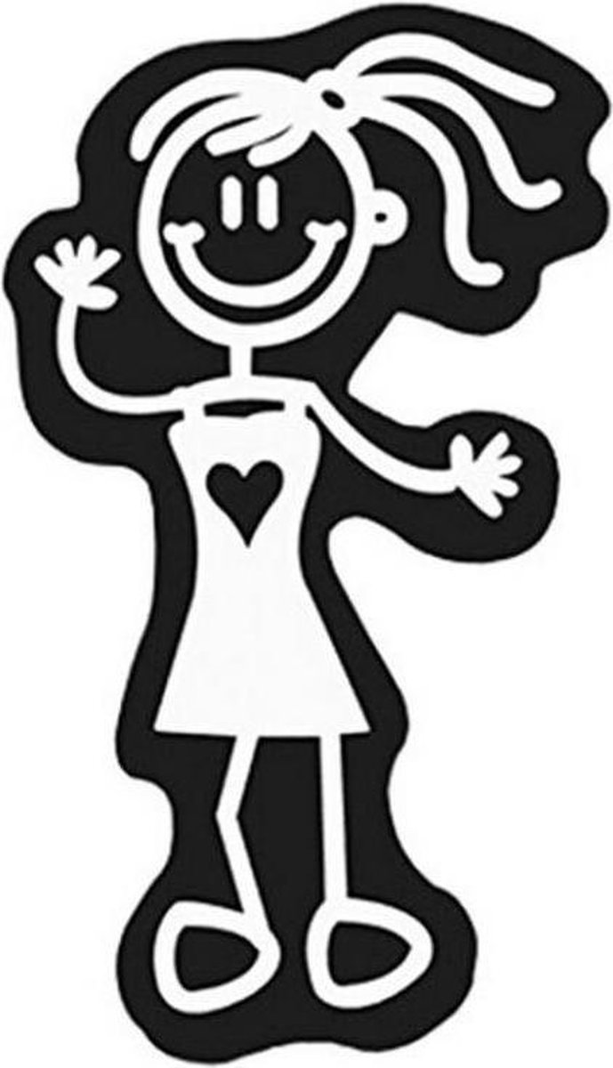 Autolijm Family Meisje Gelukkig