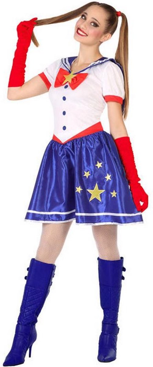 Atosa Anime Manga Schoolmeisjeskostuum Blauw XL