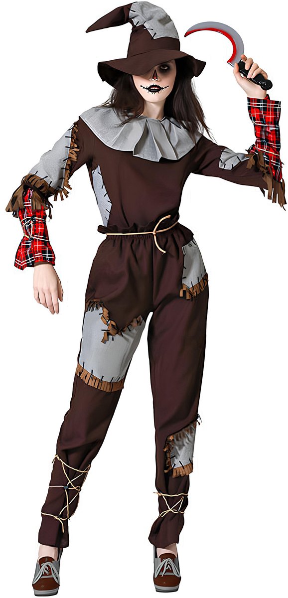 Kostuums voor Volwassenen M/L Vogelverschrikker Bloederig - M/L