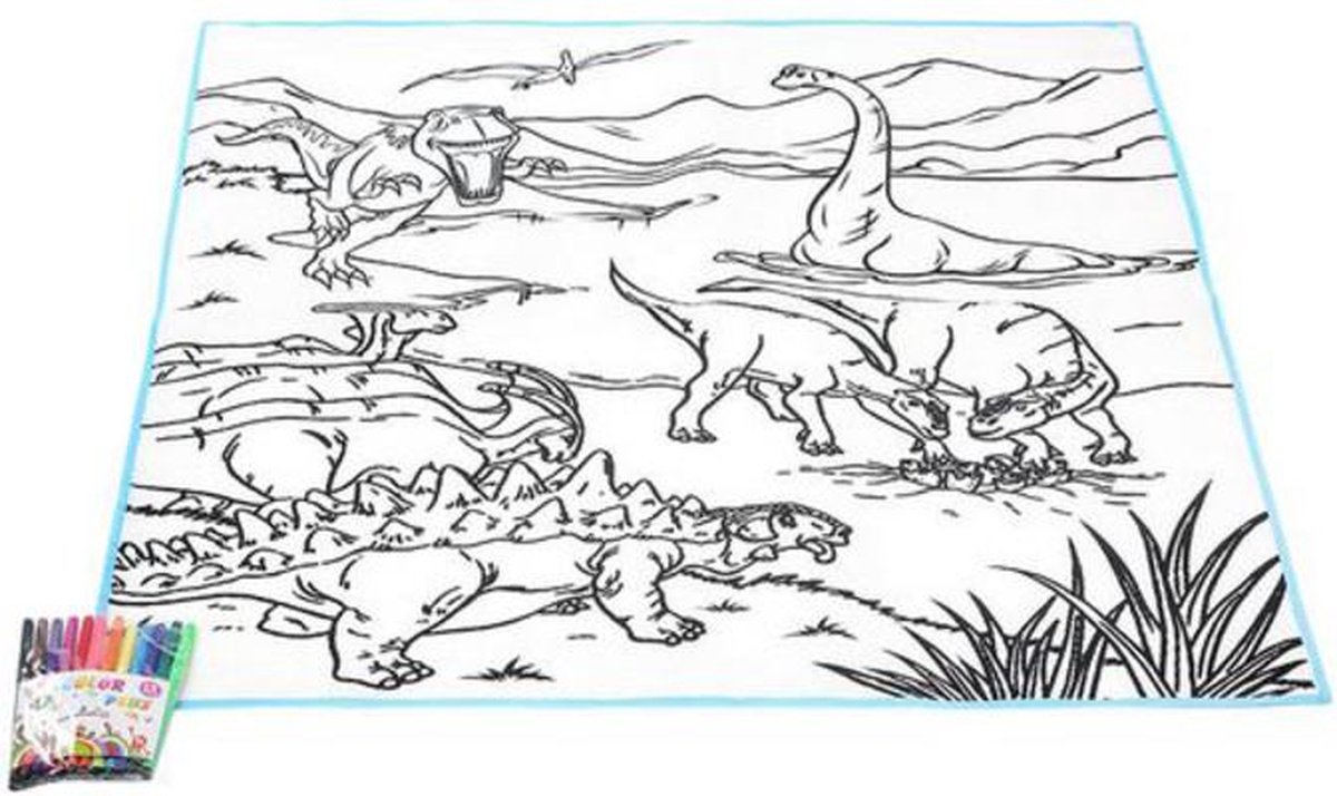 Tapijt DIY Fantastic Color Dinosaurs 111354