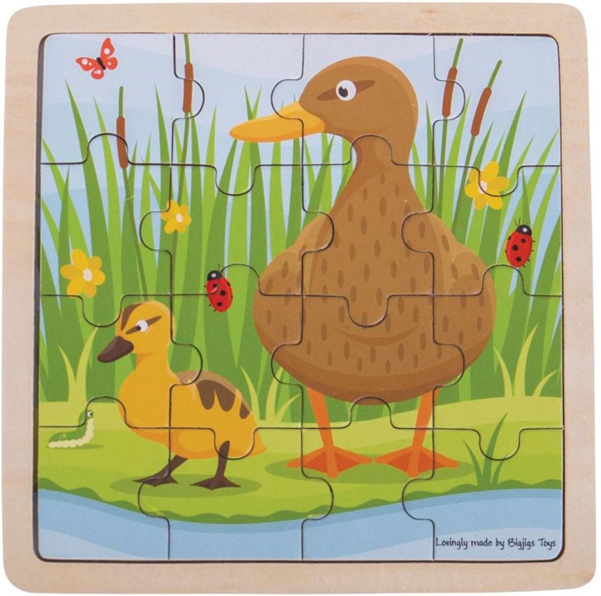 Bigjigs puzzel Eend&Kuiken, 16 stukjes