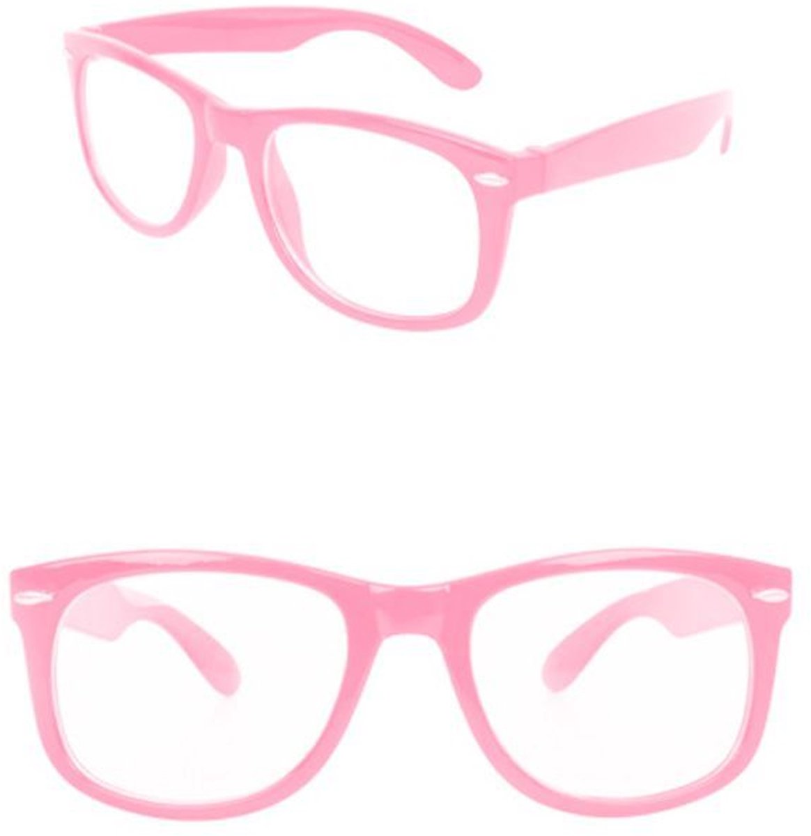 Nerd Bril zonder sterkte roze