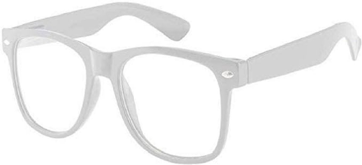 Nerd bril wit zonder sterkte