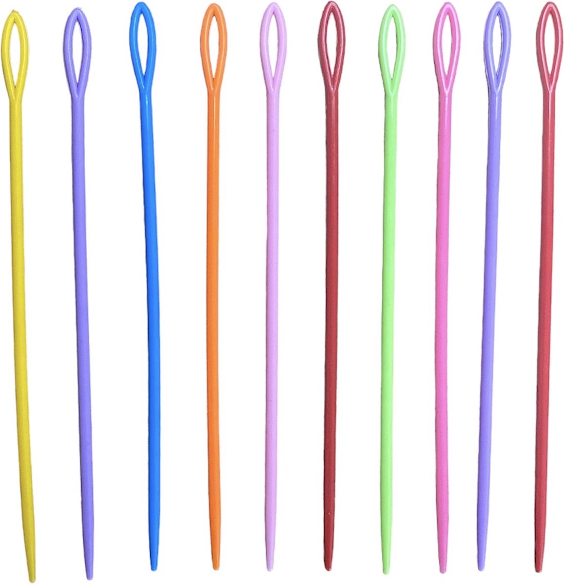 Bijoux by Ive - 10 plastic naalden van circa 15 cm groot in verschillende kleuren