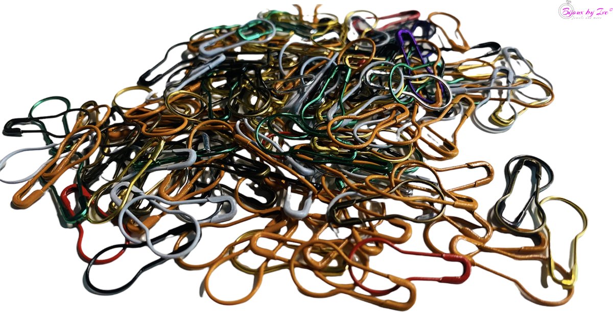 Bijoux by Ive - 100 metalen steekmarkeerders in verschillende kleuren