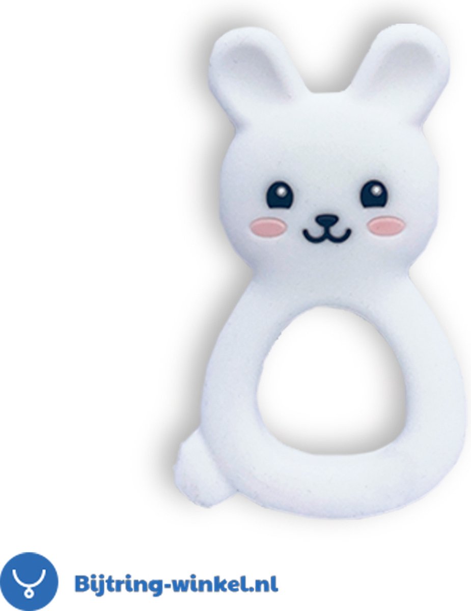 Konijn Bijtketting Kauwsieraad - Wit