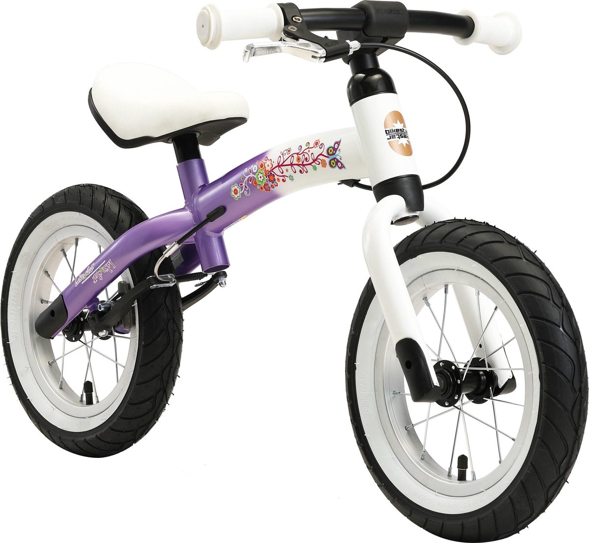   12 inch meegroei loopfiets Sport, lila wit