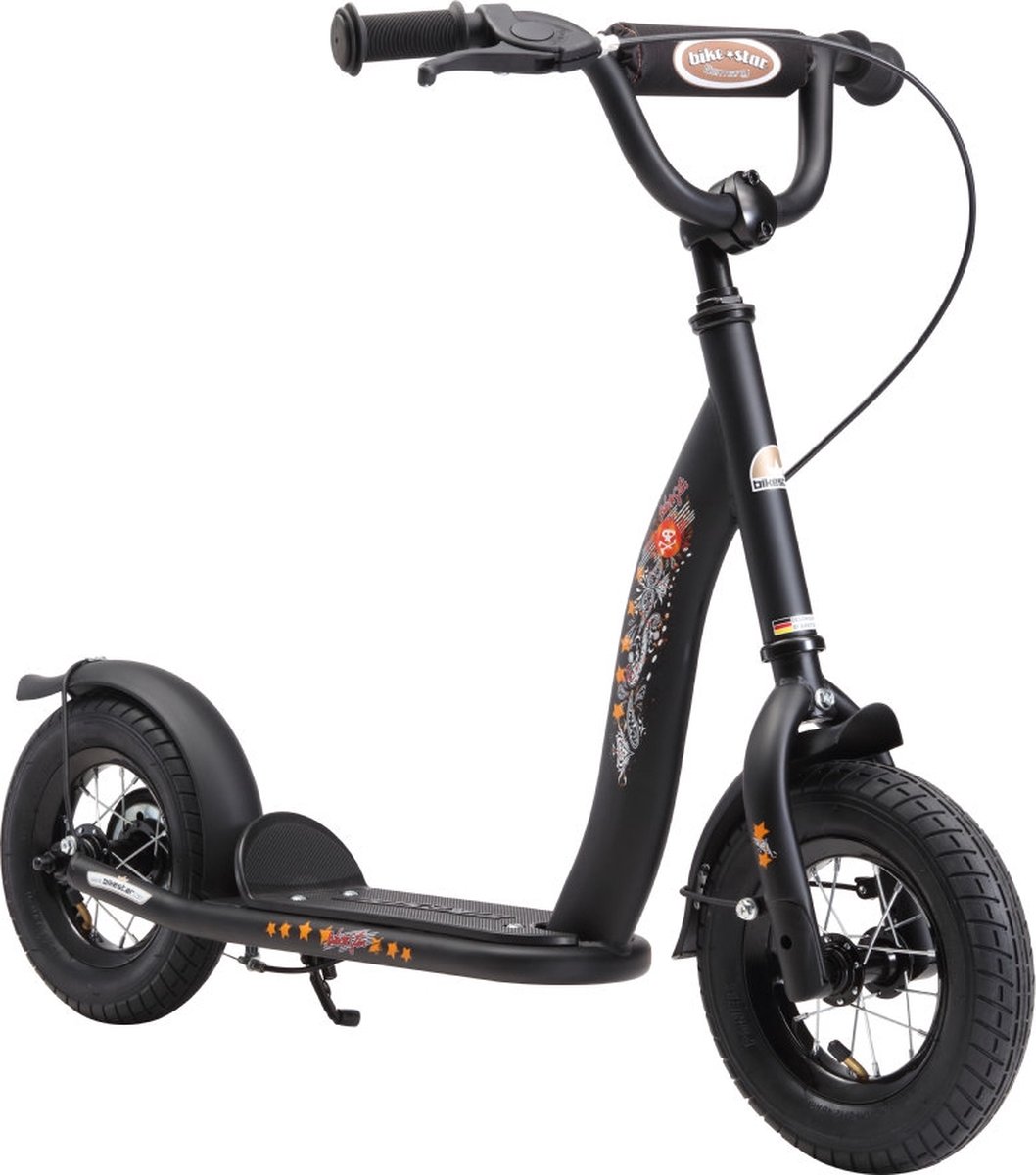 Bikestar autoped, 10 inch Classic , zwart (matt)
