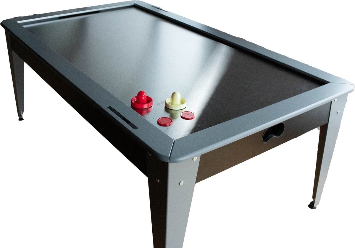 Bilijardai Dino Airhockey zwart - Hufterproof - Metalen onderstel - twee motoren - kantoor gebruik