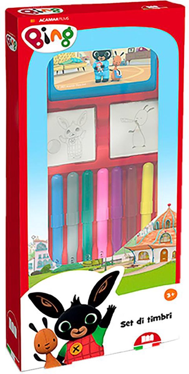 Bing - kleurset met stempels - 12 dlg - kleuren - stempels