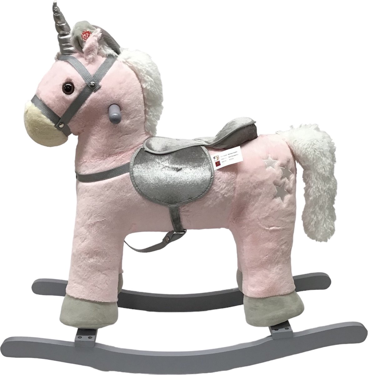 Bino Schommelende Eenhoorn, Roze hobbelpaard schommelpaard