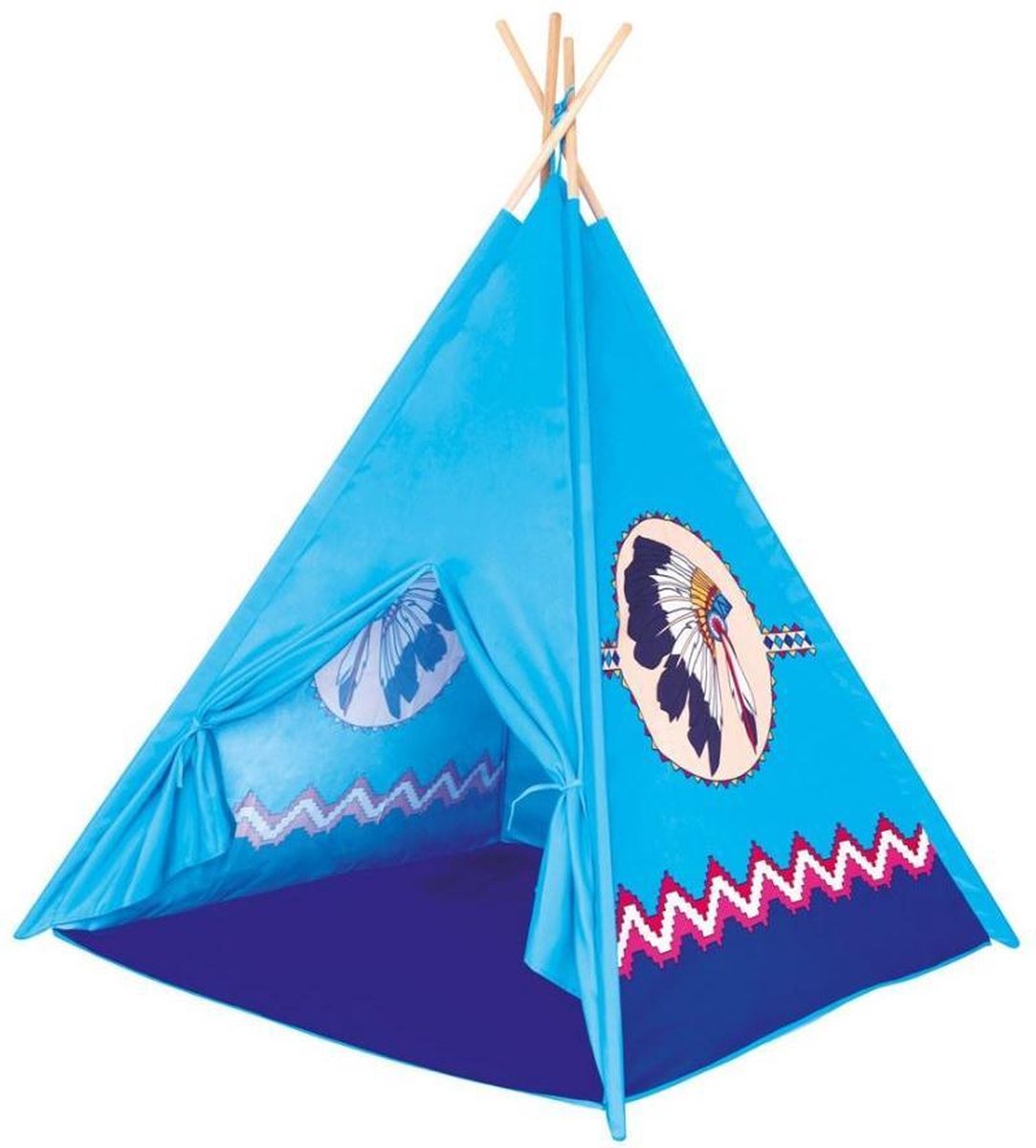   Tipi Tent Junior 120 X 150 X 120 Cm Polyester Blauw