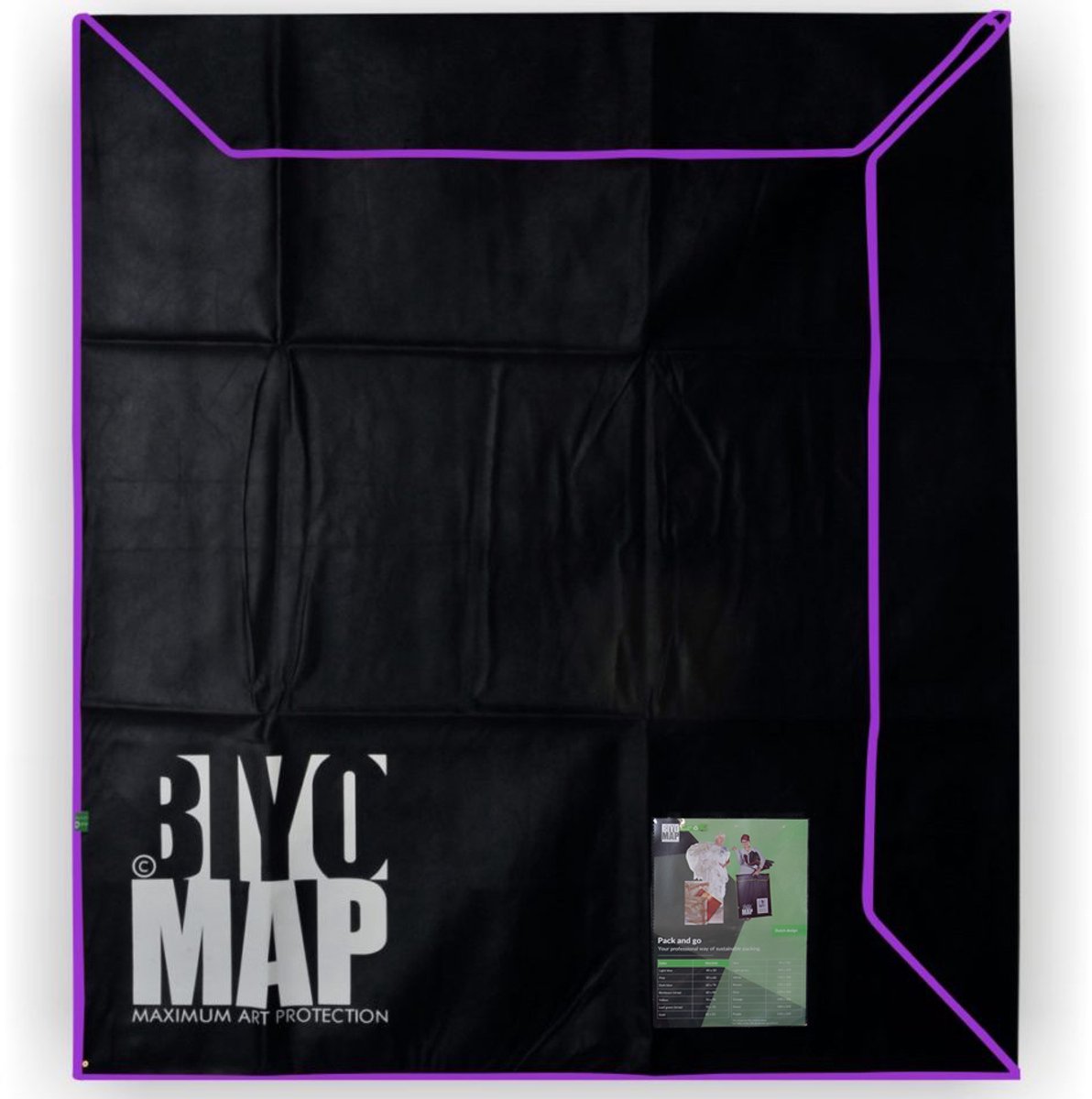 Biyomap Duurzame Schilderij Transporthoes – Professionele Kunstbescherming – Waterafstotend, Ademend, Milieuvriendelijk – Alternatief voor Bubbelplastic - 210x210 cm