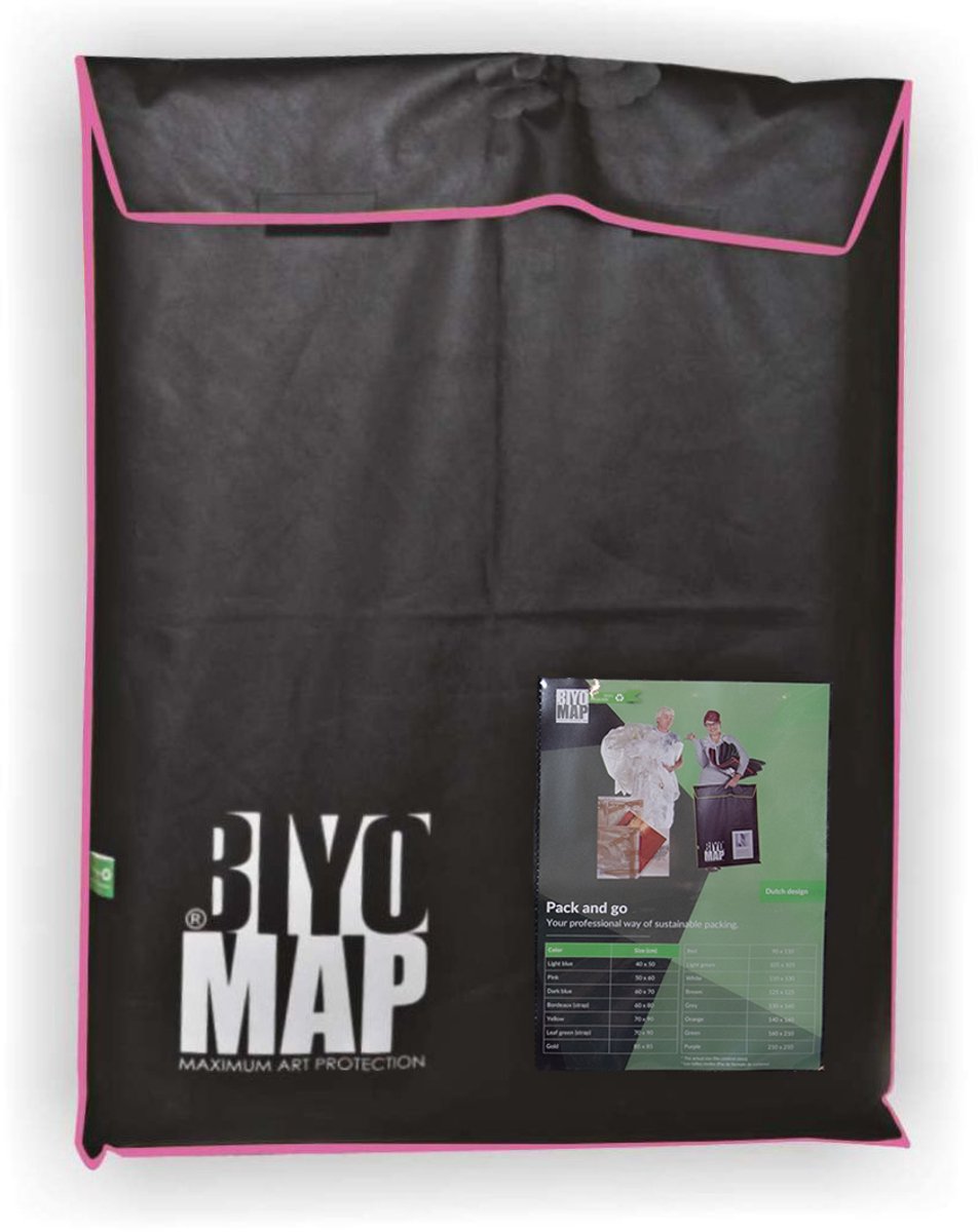Biyomap Duurzame Schilderij Transporthoes – Professionele Kunstbescherming – Waterafstotend, Ademend, Milieuvriendelijk – Alternatief voor Bubbelplastic - 50x60 cm