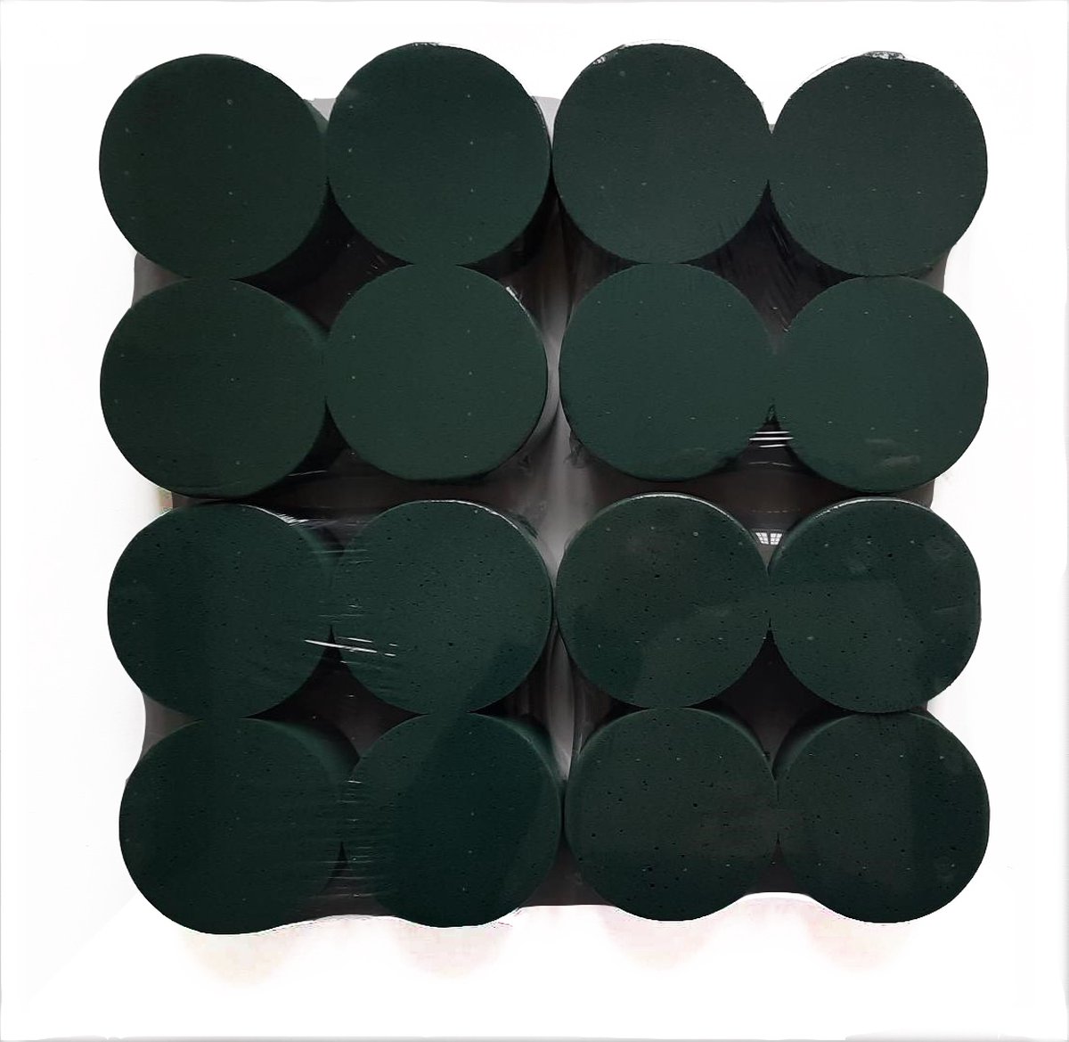 16 x Steekschuim/Oasis Rondjes – Nat - Ø 8 - Hoogte 5 cm – Paasstukje – Lentestukje – Zomerstukje – Herfststukje - Bloemstukje – Kerststukje – OAS-010