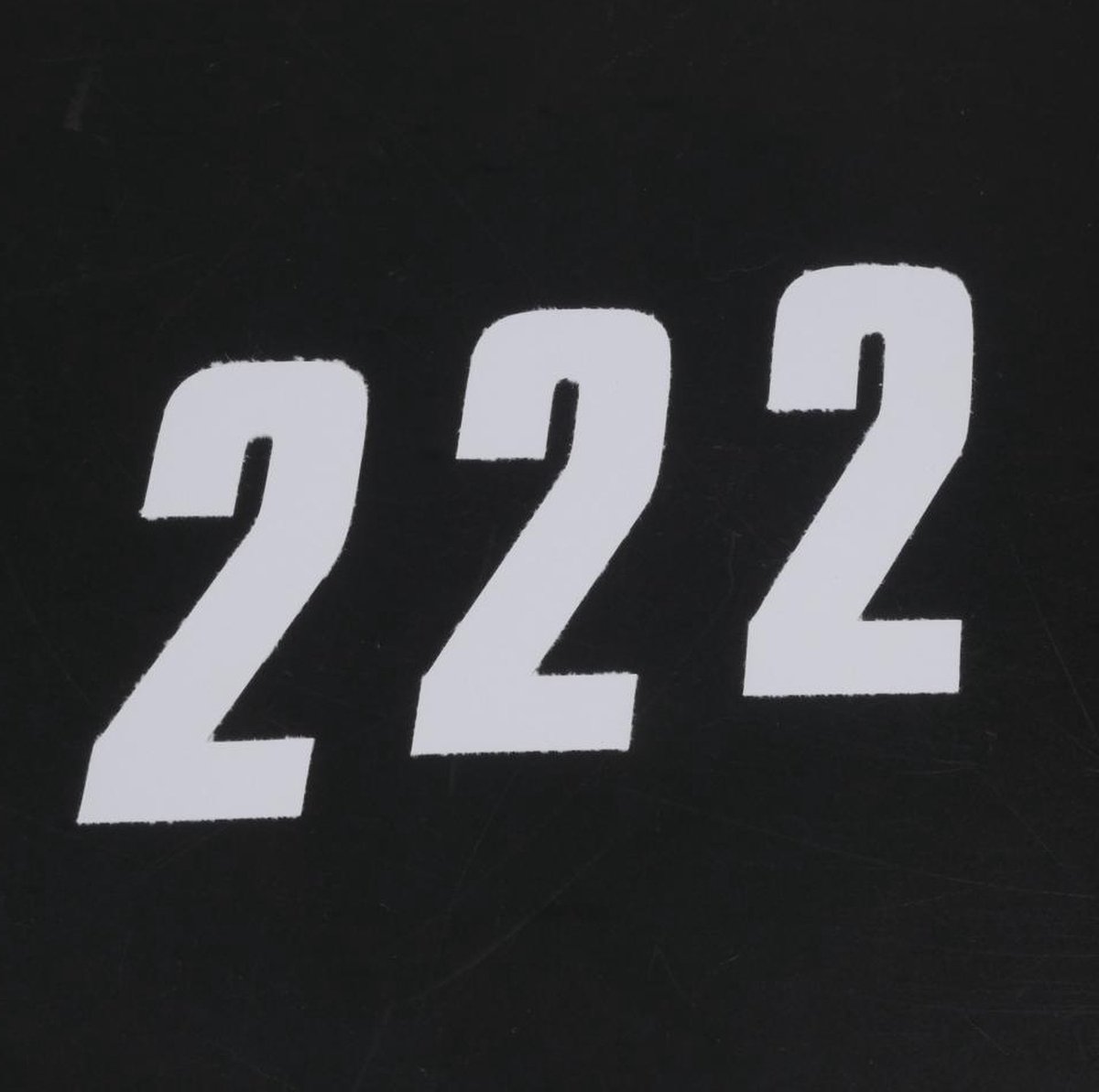 Sticker autocollant numéro course deux 2 blanc Blackbird 100x44 pour moto Neuf