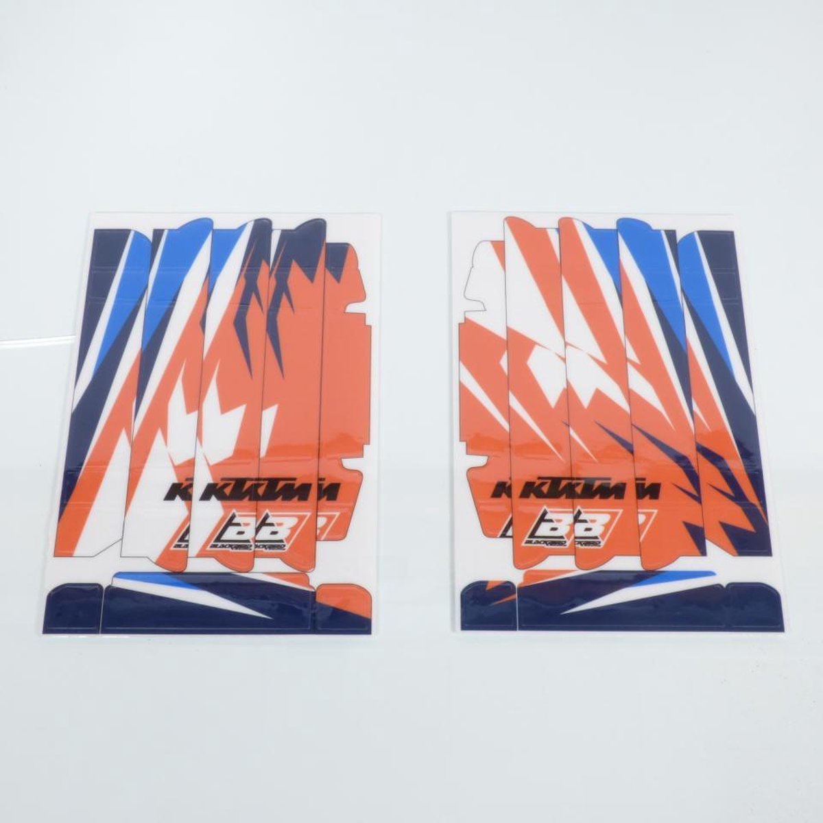 kit sticker déco grille de radiateur blackbird pour moto ktm 250 exc 2017
