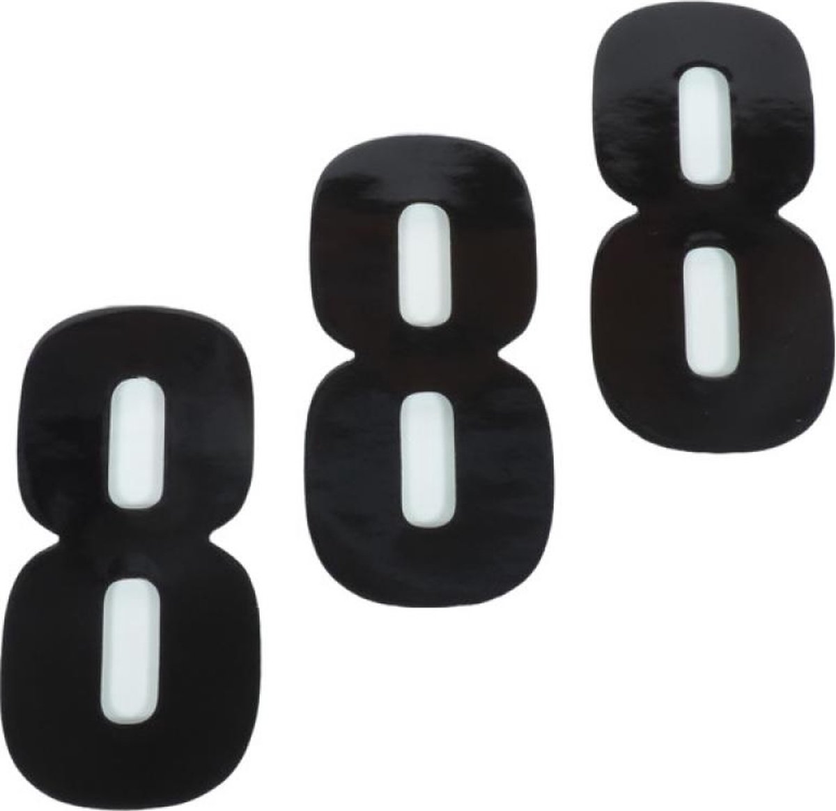 set van 3 blackbird race nummer 8 stickers 160x75 voor motorfiets nieuw