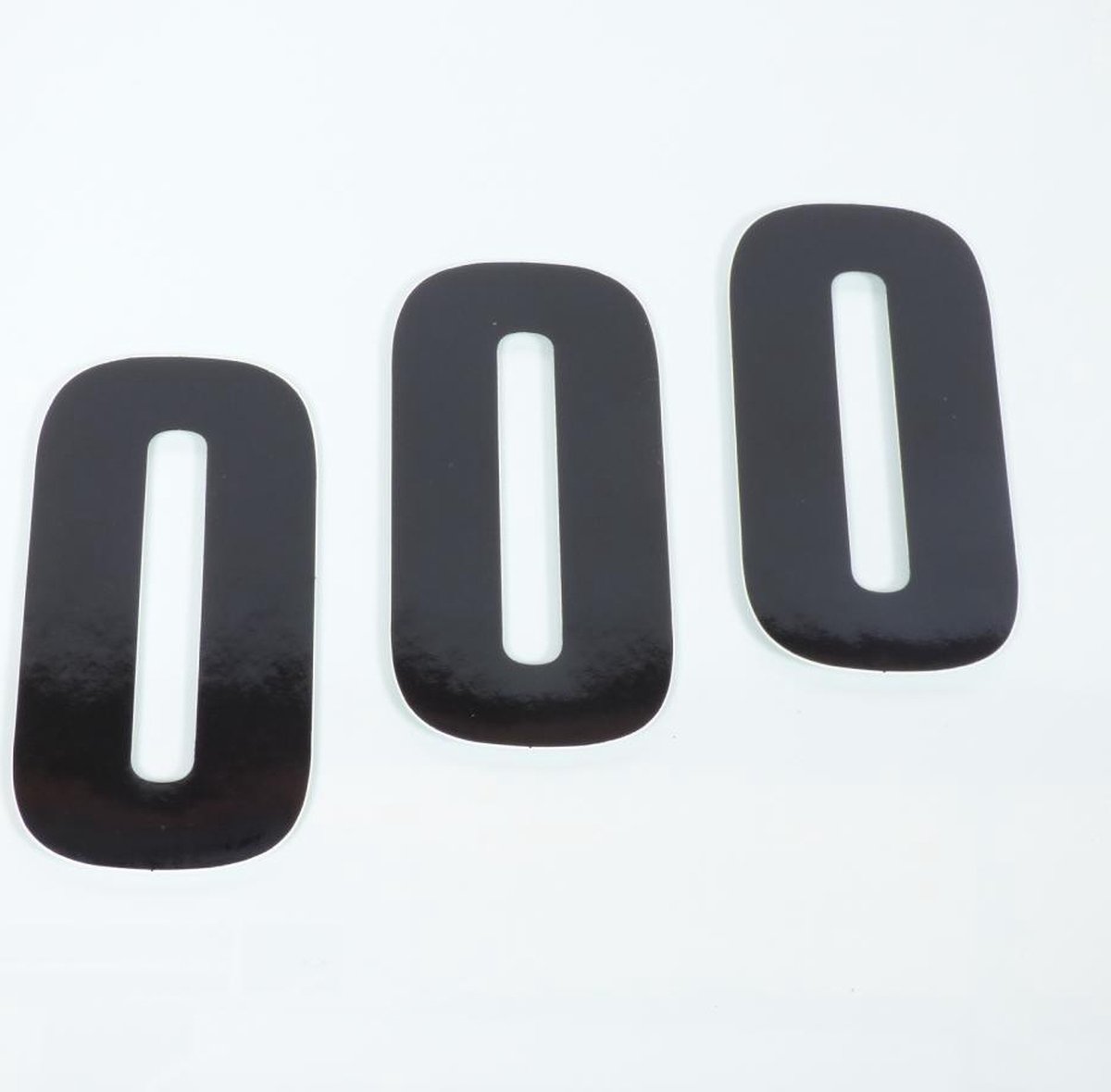 set van 3 stickers blackbird race nummer 0 160x75 voor motorfiets nieuw