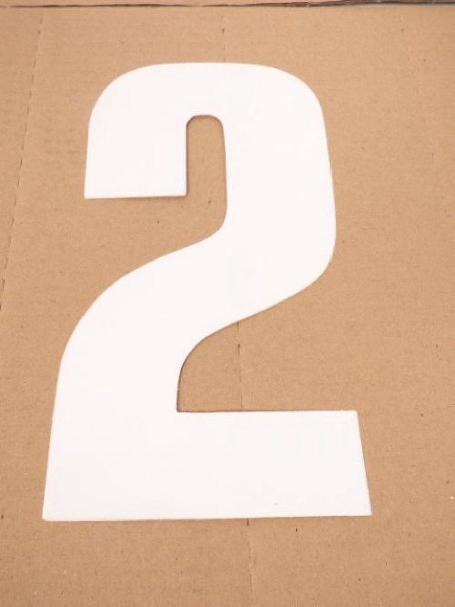 stickers blackbird wit nummer 2 motor race 20 x 11cm nieuw