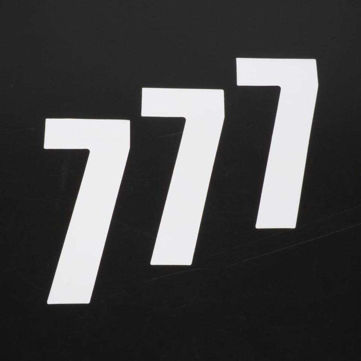 stickers race nummer zeven 7 wit 160x75mm voor motor cross